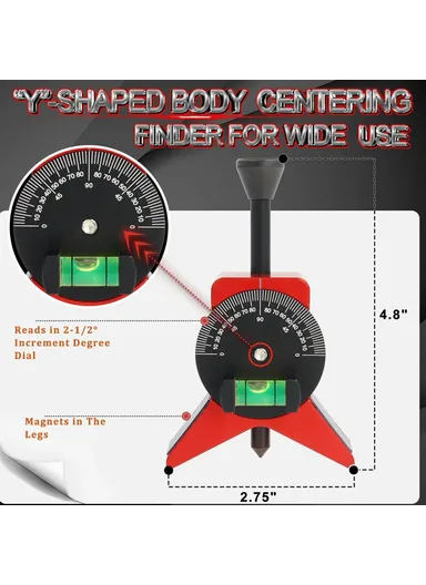 Pipe Center Locator with Magnet for Accurate Alignment, Accurate Pipe Center Marker (L7 x W12)cm