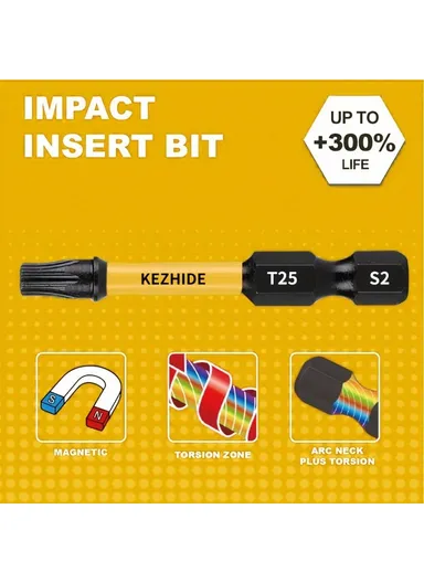 10Pcs 0.5cm Torx Drill Bits S2 Alloy Steel Hex Shank Magnetic Impact Drill Bit T20