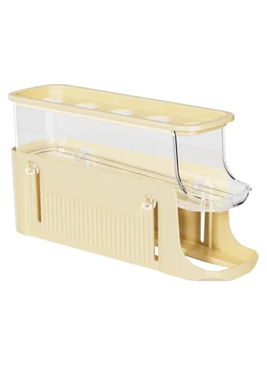 3-Layer Auto Rolling Design Refrigerator Egg Holder 17 Eggs Container Storage Box BPA-Free, No FDA TY-29010 - Yellow