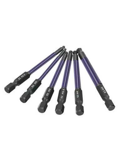 13-Pcs Set 1 / 4 Inch Shank S2 Alloy Steel Hexagonal Ball End Screwdriver Bits with Dual Head Socket