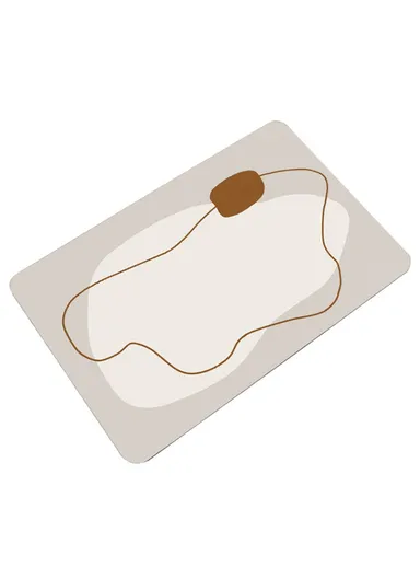 80X120cm Diatomud Bath Mat Non-Slip Quick Drying Bathroom Rug Foot Pad - Style 3