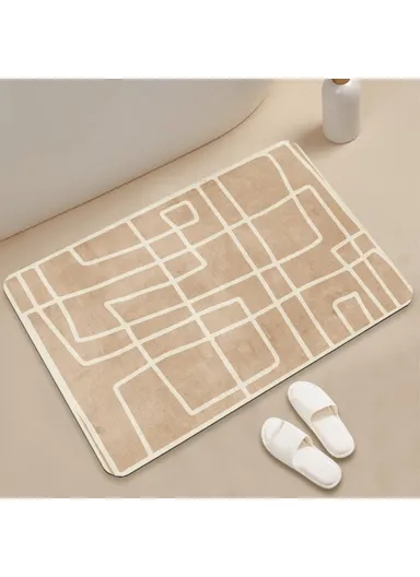 80X120cm Diatomud Bath Mat Non-Slip Quick Drying Bathroom Rug Foot Pad - Style 8