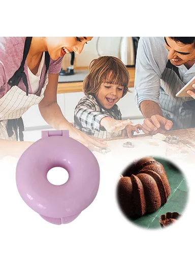 DIY Donut Mold, Baking Doughnut Cake Mold Baking Tool (D9 x W8 x H3)cm - Grey