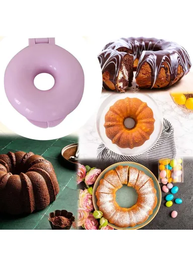 DIY Donut Mold, Baking Doughnut Cake Mold Baking Tool (D9 x W8 x H3)cm - Grey