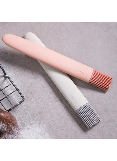 Detachable Design Silicone Oil Brush Pastry Basting Cooking Brush for BBQ Grill Heat Resistant Kitchen Food Barbecues Baking Brush No FDA Certificate, BPA-free - Pink