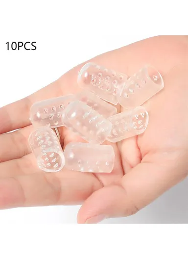 10-Pcs Pain Relief Silicone Toe Protectors, Multi-Uses Breathable Toe Covers (D1 x H2)cm