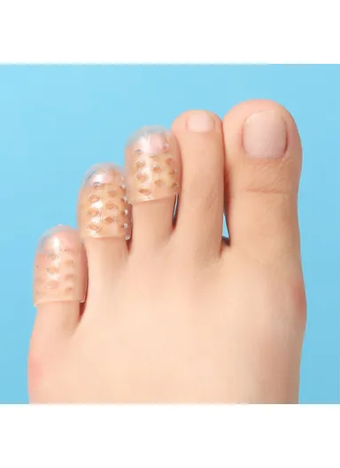 10-Pcs Pain Relief Silicone Toe Protectors, Multi-Uses Breathable Toe Covers (D1 x H2)cm