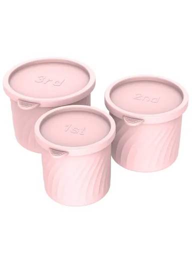 3-Pcs Set Food Grade Silicone Cylinder Ice Cube Mold with Lid for 24 / 30 / 40oz Stanley Cups BPA Free, No FDA - Pink