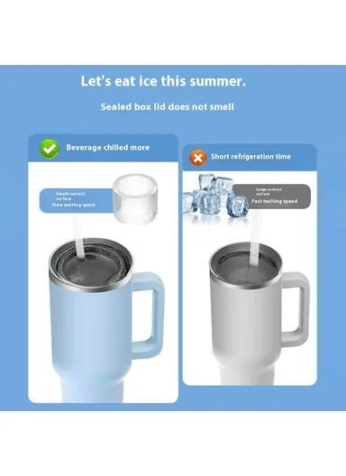 3-Pcs Set Food Grade Silicone Cylinder Ice Cube Mold with Lid for 24 / 30 / 40oz Stanley Cups BPA Free, No FDA - Green