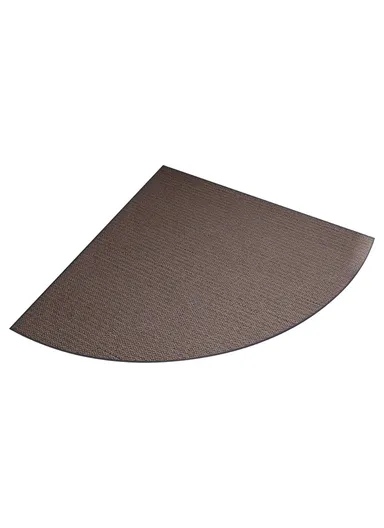 70x70cm Anti-Slip Kitchen Fan Shape Corner Rug Floor Mat Woven Oil-Proof Carpet - Grey