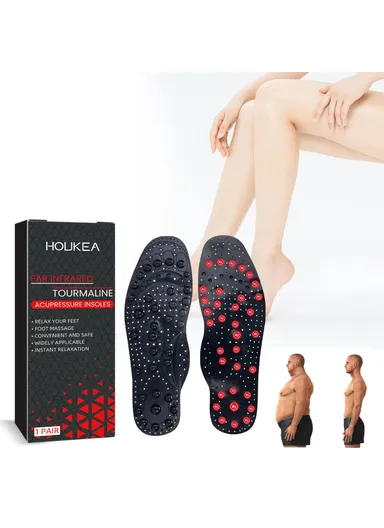 1-Pair Arch Insoles, Varicose Veins Relieve Magnetic Acupressure Arch Support Insoles