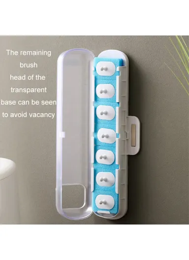 Magnetic Wall Mounted Toilet Brush Set Disposable WC Brush Head Long Handle Toilet Cleaner (W39.5xD4.1xH10.4)cm - White