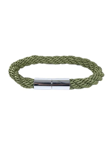 1 Pair Braided Rope Curtain Buckle Magnetic Home Curtain Tieback Decorative Curtain Holdback Buckle - Green
