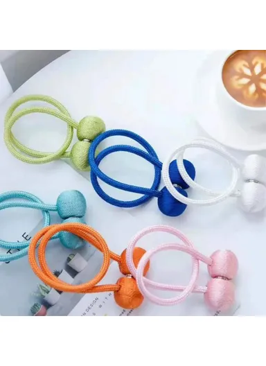 1 Pair Magnetic Curtain Tieback, Decorative Curtain Holdbacks Hooks Clip, Headphone Style Magnetic Curtain Tieback - Orange