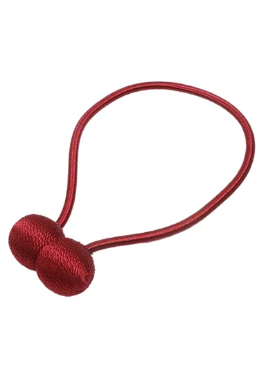 1 Pair Magnetic Curtain Tieback, Decorative Curtain Holdbacks Hooks Clip, Headphone Style Magnetic Curtain Tieback - Red