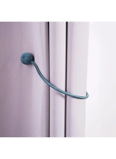 1 Pair Magnetic Curtain Tieback, Decorative Curtain Holdbacks Hooks Clip, Headphone Style Magnetic Curtain Tieback - Red