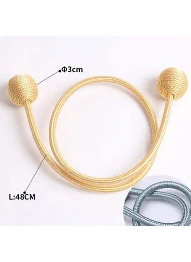 1 Pair Magnetic Curtain Tieback, Decorative Curtain Holdbacks Hooks Clip, Headphone Style Magnetic Curtain Tieback - Red