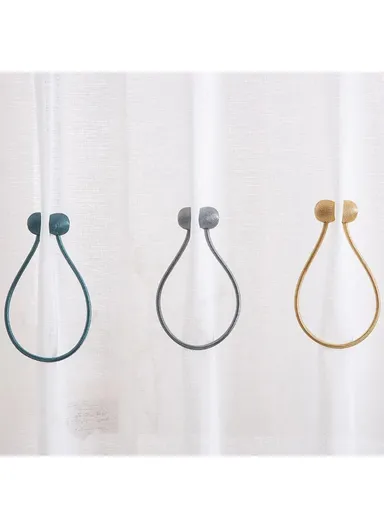1 Pair Magnetic Curtain Tieback, Decorative Curtain Holdbacks Hooks Clip, Headphone Style Magnetic Curtain Tieback - Baby Blue