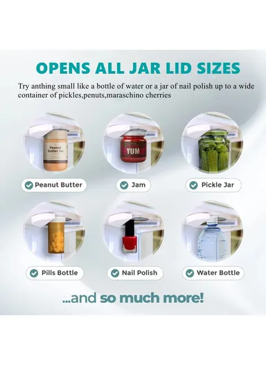 Under Cabinet Jar Opener, Easy Grip Arthritis Lid Bottle Jar Opener (D18 x H2)cm