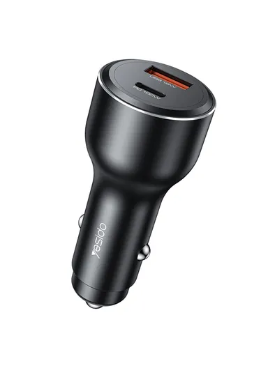 USB+Type-C Dual Port Car Charger PD 100W + QC 18W Fast Charging Adapter Y65