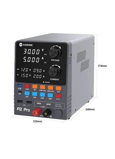 330W Intelligent Regulated Power Supply Phone Repair Stabilized Power Meter EU Plug P2 Pro