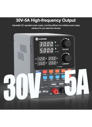 330W Intelligent Regulated Power Supply Phone Repair Stabilized Power Meter EU Plug P2 Pro