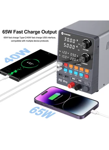 330W Intelligent Regulated Power Supply Phone Repair Stabilized Power Meter EU Plug P2 Pro