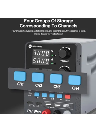 330W Intelligent Regulated Power Supply Phone Repair Stabilized Power Meter EU Plug P2 Pro