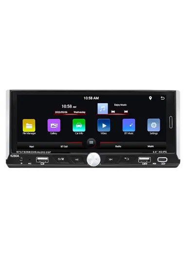 6.9-inch Android 13.0 Single Din Car MP5 Player CarPlay Android Auto FM Radio, 2+64G 6280A