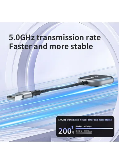 2 in 1 Carplay Android Auto Wired to Wireless Adapter Bluetooth+Wifi Connection Converter - White