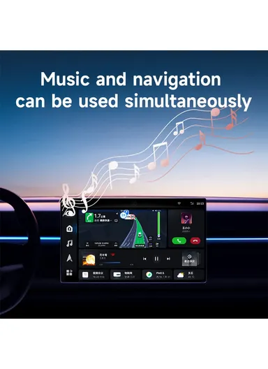 2 in 1 Carplay Android Auto Wired to Wireless Adapter Bluetooth+Wifi Connection Converter - White