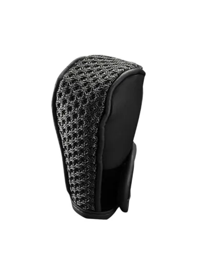 Universal Car Gear Shift Knob Cover, Anti-Slip Shift Knob Protector Cover, Breathable Leather Shift Knob Protector Cover (L12 x W7)cm - Black