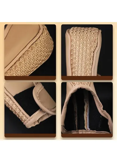 Universal Car Gear Shift Knob Cover, Anti-Slip Shift Knob Protector Cover, Breathable Leather Shift Knob Protector Cover (L12 x W7)cm - Black