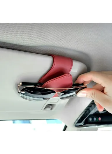 Portable Sunglasses Holder Bill Holder Clip Card Storage Accessories - White