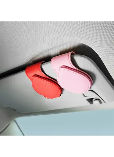 Portable Sunglasses Holder Bill Holder Clip Card Storage Accessories - White