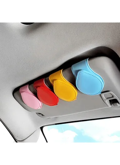 Portable Sunglasses Holder Bill Holder Clip Card Storage Accessories - Blue