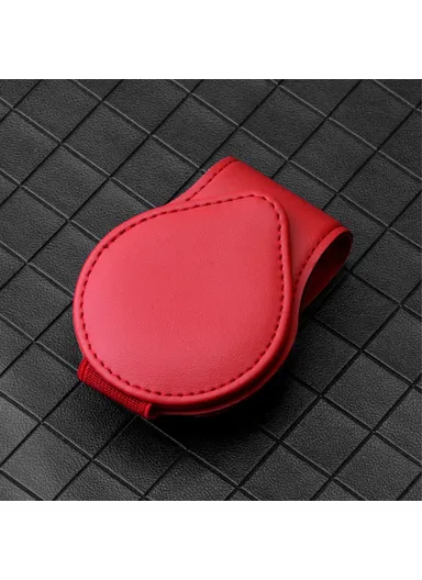 Portable Sunglasses Holder Bill Holder Clip Card Storage Accessories - Red