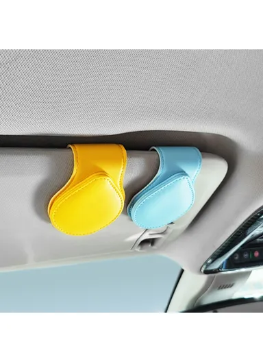 Portable Sunglasses Holder Bill Holder Clip Card Storage Accessories - Red