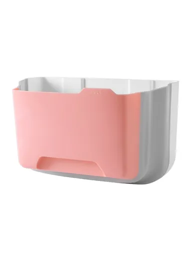 5.5L Multi-purpose Wall-mounted PP+PET Retractable Storage Box - Light Pink