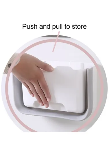 5.5L Multi-purpose Wall-mounted PP+PET Retractable Storage Box - Light Pink