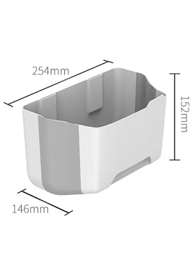 5.5L Multi-purpose Wall-mounted PP+PET Retractable Storage Box - Light Pink