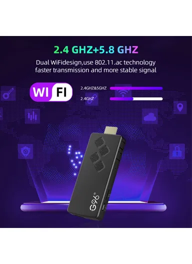 ATV 8K Voice Remote Control TV Stick Android14 2.4G / 5G Dual-Band WiFi BT5 Media Player, 2GB+16GB G96 (NETFLIX IS NOT SUPPORTED)