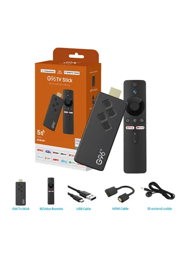 ATV 8K Voice Remote Control TV Stick Android14 2.4G / 5G Dual-Band WiFi BT5 Media Player, 2GB+16GB G96 (NETFLIX IS NOT SUPPORTED)
