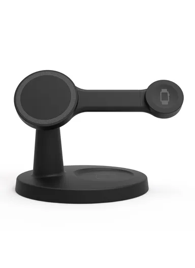 3-in-1 Phone+Smart Watch+Earbuds Wireless Charging, Motion Activated 4K WiFi Hidden Camera Spy Camera - Black