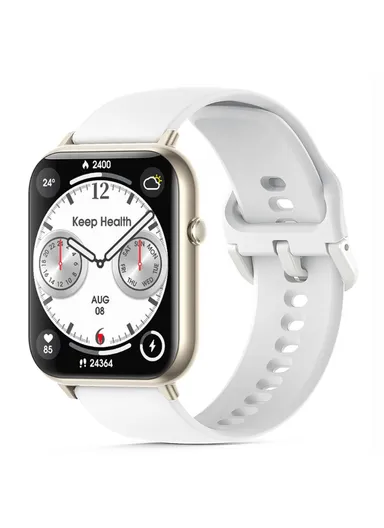 Q19 Pro Max 2.1" Bluetooth Smart Watch, Full Touch Screen Smart Watch, Health &amp; Fitness Tracker Smart Bracelet - White