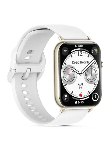 Q19 Pro Max 2.1" Bluetooth Smart Watch, Full Touch Screen Smart Watch, Health &amp; Fitness Tracker Smart Bracelet - White