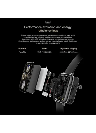 Q19 Pro Max 2.1" Bluetooth Smart Watch, Full Touch Screen Smart Watch, Health &amp; Fitness Tracker Smart Bracelet - White