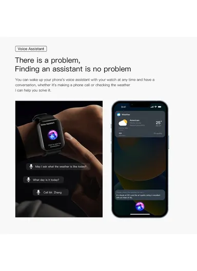 Q19 Pro Max 2.1" Bluetooth Smart Watch, Full Touch Screen Smart Watch, Health &amp; Fitness Tracker Smart Bracelet - White