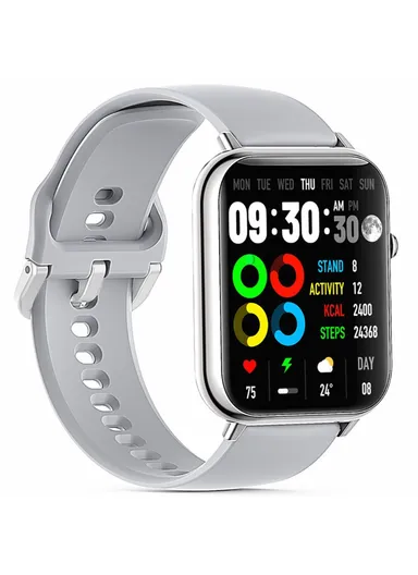 Q19 Pro Max 2.1" Bluetooth Smart Watch, Full Touch Screen Smart Watch, Health &amp; Fitness Tracker Smart Bracelet - Grey