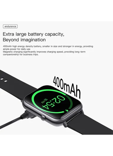 Q19 Pro Max 2.1" Bluetooth Smart Watch, Full Touch Screen Smart Watch, Health &amp; Fitness Tracker Smart Bracelet - Grey